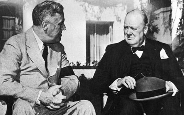 Churchill and Roosevelt Meet