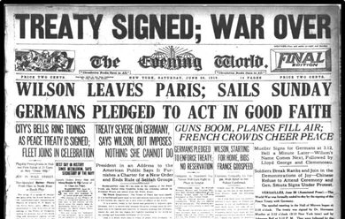 Treaty of Versailles and the results for Germany