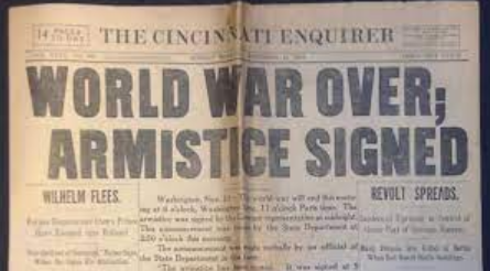 Armistice ending WW I
