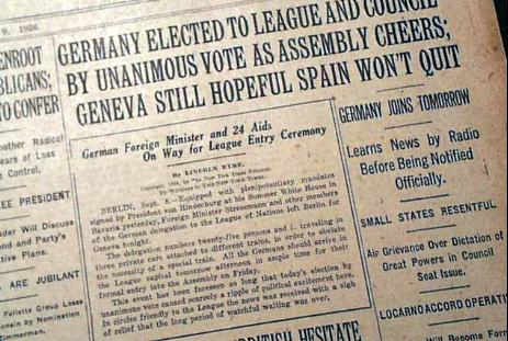 German entrance into League of Nations