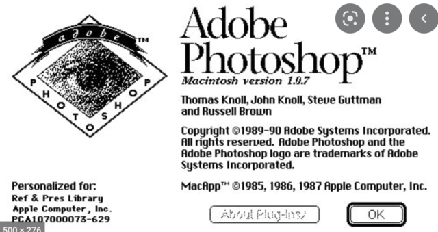 Adobe Photoshop 1.0