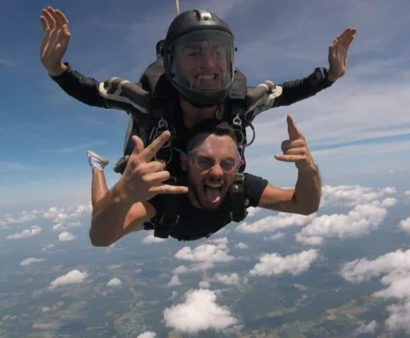 Goes Skydiving for the First Time