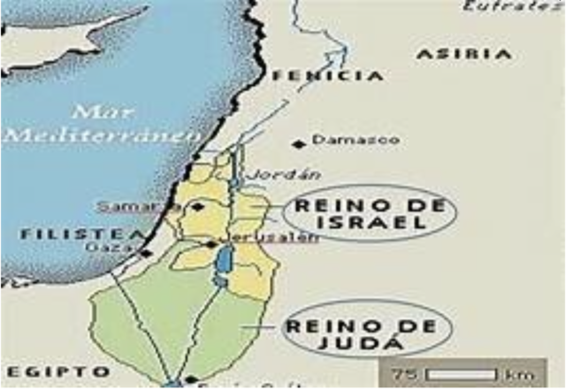 El pueblo de israel es dividido en dos