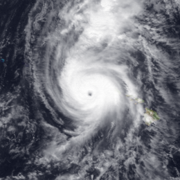 Hurricane Iniki hits Hawaii