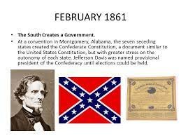 The South Creates a Government