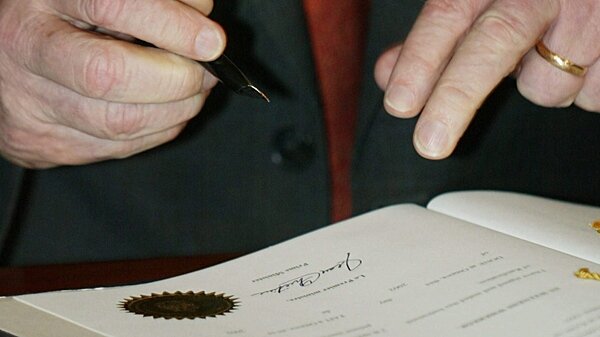 Firma del protocolo de Kioto