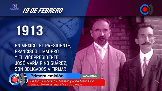 Francisco I. Madero y José María Pino Suarez firman su renuncia.