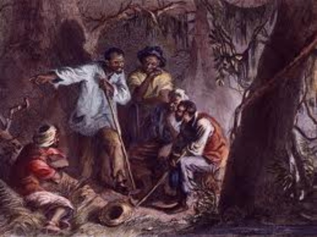 LOCAL SLAVE IN VIRGINIA KILLS 57 IN SLAVE REBELLION. (Attacking and defending slavery) (Attacking)