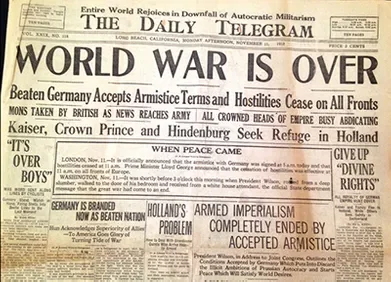 end of world war 1