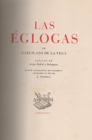 ÉGLOGAS I, II Y III