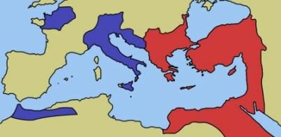 Rome Splits Into Two Empires