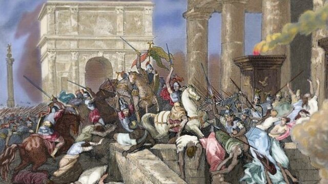 The Visigoths sack Rome