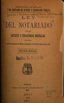 LEY DEL NOTARIADO PARA EL DISTRITO FEDERAL.