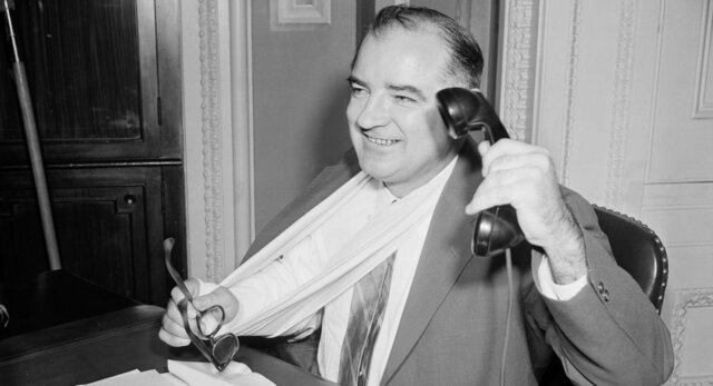 Army v. McCarthy inquiry; Senate votes in Dec. to condemn Sen. McCarthy for misconduct.