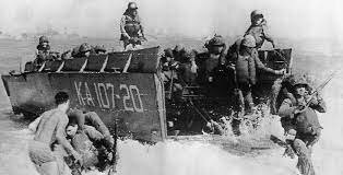 Eisenhower orders US Marines into Lebanon at request of President Chamoun, who fears overthrow