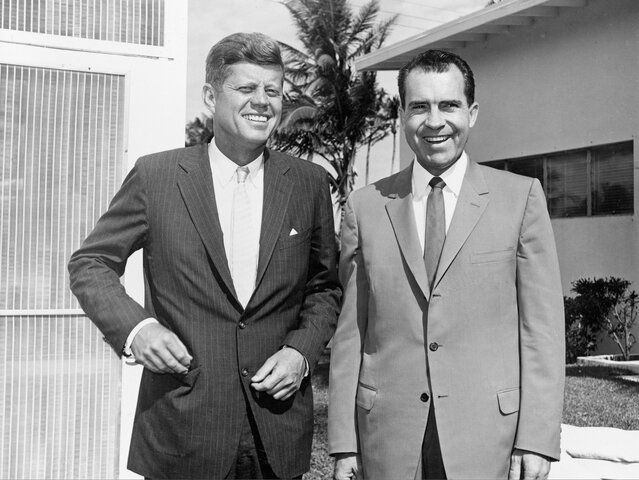 John F. Kennedy defeats Richard Nixon in a closely-fought presidential race.