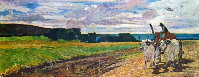 Bovi al carro, Giovanni Fatttori