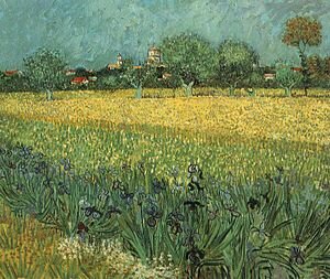 Veduta di Arles cn Iris in primo piano, Vincent van Gogh