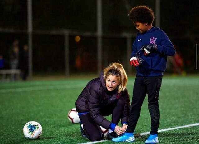 entreno amb la sandra Paños