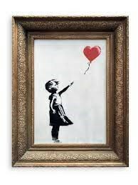 Zelfvernietigend schilderij - Banksy