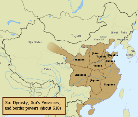 Sui Dynasty begins