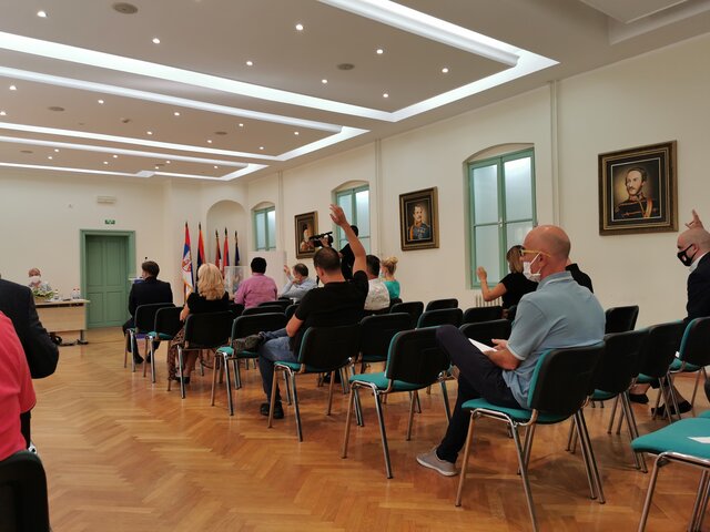 Odbornici usvajaju odluke o postavljanju biste i obrazovanju Odbora.