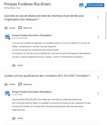 Publication de questions/réponses