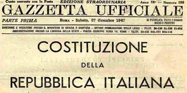Entrata in vigore della nuova Costituzione