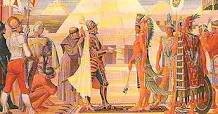 El encuentro de Moctezuma y Cortez