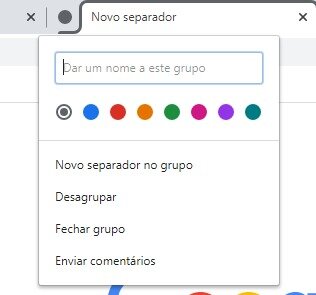 Agrupar abas no Google Chrome