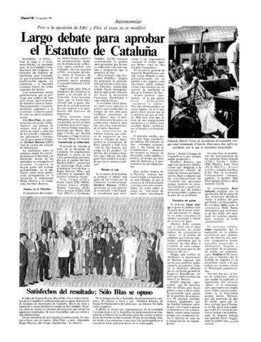 Se aprueban los estatutos de autonomía vasco y catalán