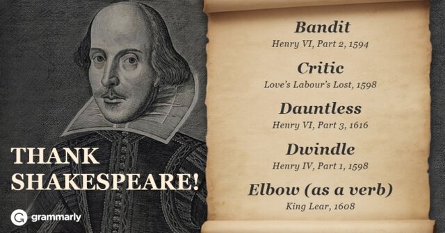 William Shakespeare invention of words