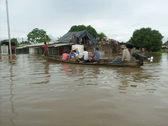 Inundación en Puerto Wilches, Santander