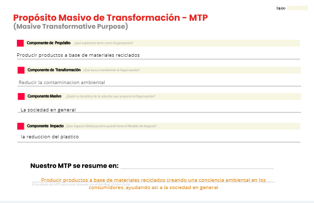 proposito masivo de transformacion - MTP