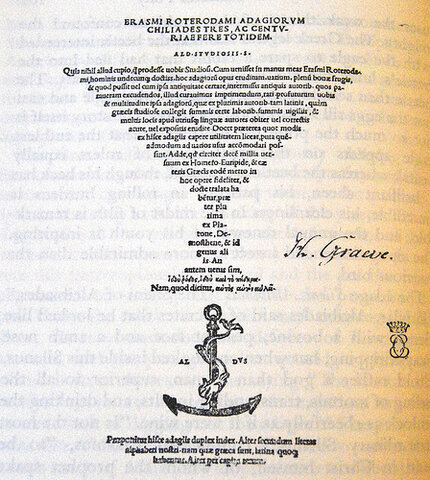 Publica Adagia de Erasmo de Rotterdam