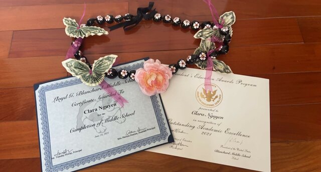 Yo terminé la escuela intermedia.