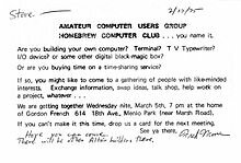 Homebrew Computer Club