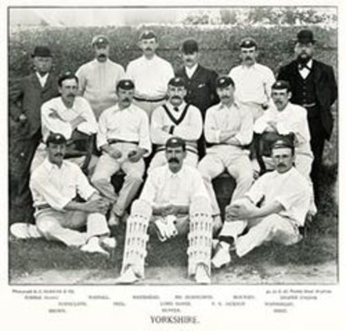 The first cricket match played