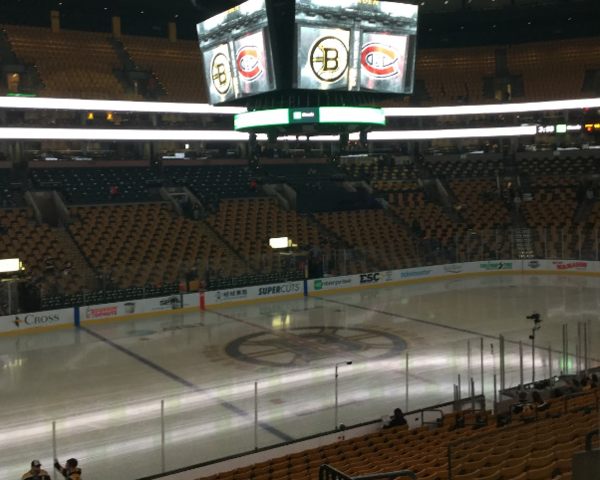 Mis amigos y yo fuimos a la partido de los Bruins. El partido fue muy bueno pero los Bruins perder.