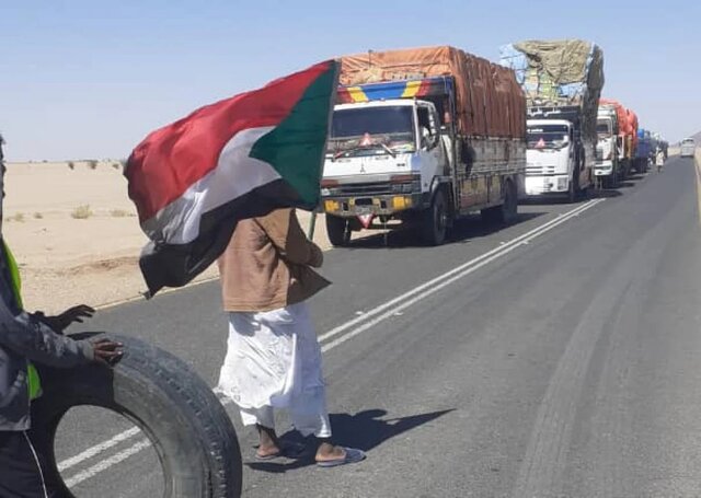 Blockage of road between Sudan and Egypt