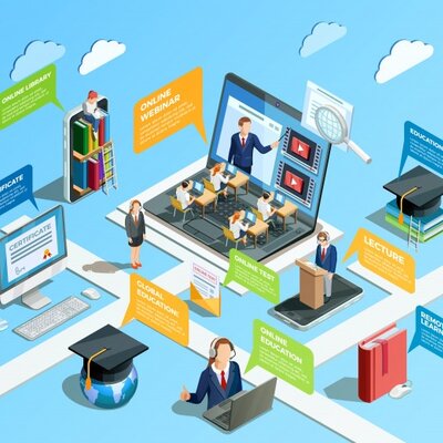 Timeline: EDUCACION EN LINEA Y A DISTANCIA