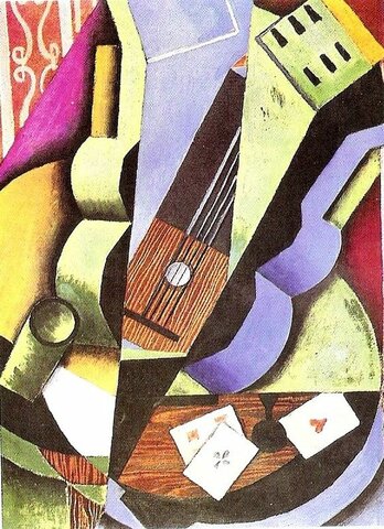 Guitarra y cartas