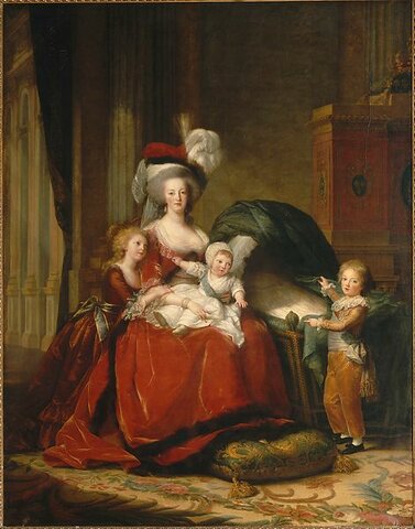 Portrait of Marie Antoinette with her children