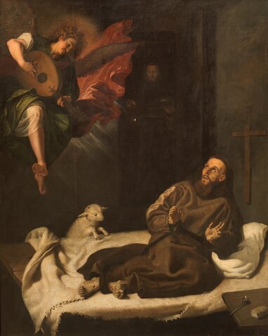 Ribalta pinta San Francisco confortado por un ángel