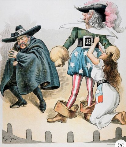 Spanish American war political cartoon