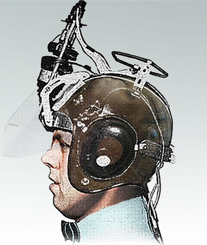 Casco controlador de movimiento.