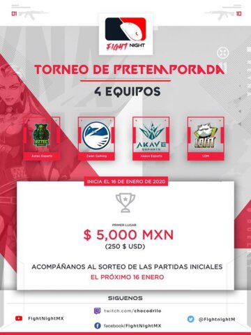 Torneo Pretemporada 4 equipos de el 16-17 de enero 2021