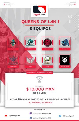 Queens Of Lan #1 (QoLAN #1) 31 de enero a el 13 de febrero 2021