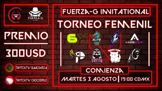 Fuerza G Invitational torneo Fem colaboracion del 2 al 8 de agosto 2021