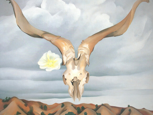 Ram’s Head with Hollyhock